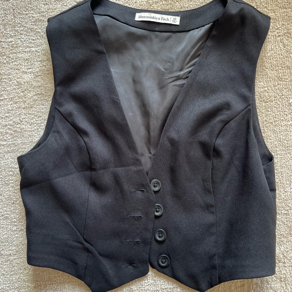 Abercrombie & Fitch Black Vest Top